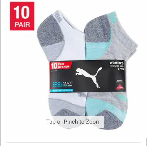 Puma Tops - PUMA Ladies' No Show Sock, 10-pair